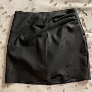Abercrombie & Fitch Vegan Leather Black Mini Skirt